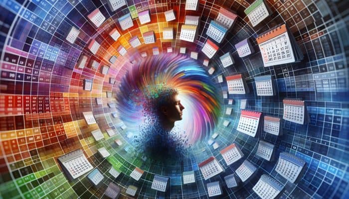 Consolidating Personal Loans Into One: A Smart Move | DCL Consolidating Personal Loans Into One: A person relieved as multiple colorful calendars merge into one, symbolising simplified debt payments.