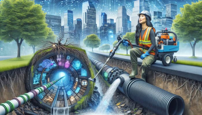 Drainage specialist in Yaletown using hydro-jetting and pipe relining for effective repair.