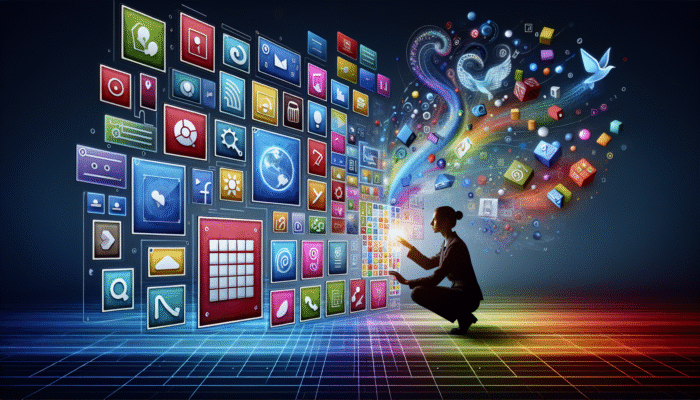 Person organizing digital content on screen with attributions and schedule, symbolising effective curation.